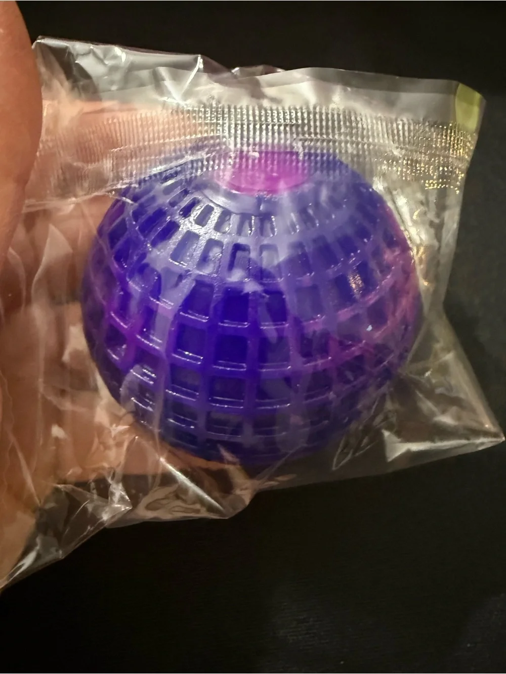 Textured Purple Stress Ball - Grid Pattern